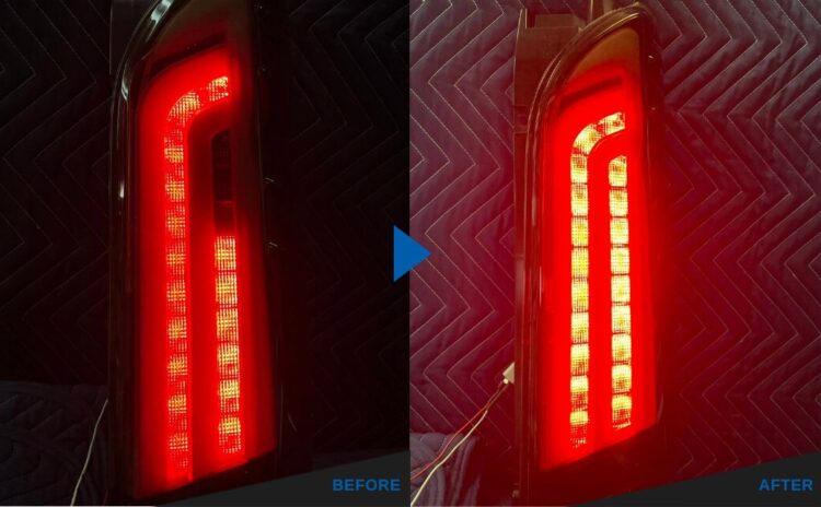ハイエース テールランプ(ブレーキランプ)のLED不点灯修理