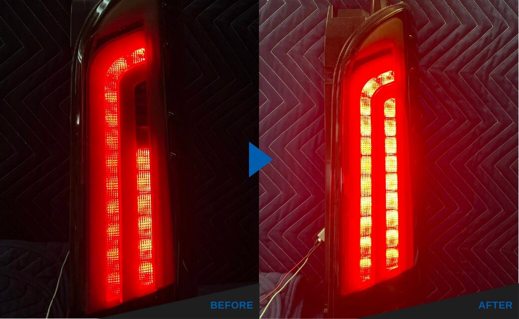 ハイエース テールランプのチップ抵抗のハンダ剥離修理【ヴァレンティ