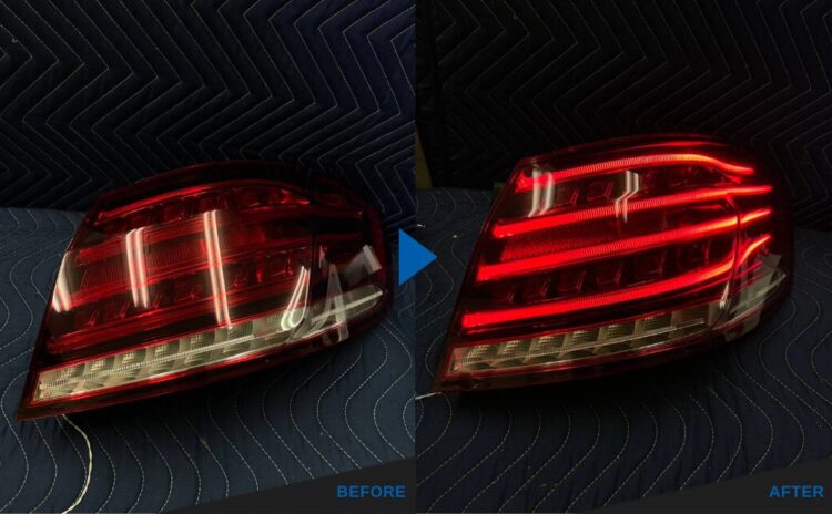 ベンツテールランプ修理　W212純正テールのブレーキランプLED不点灯