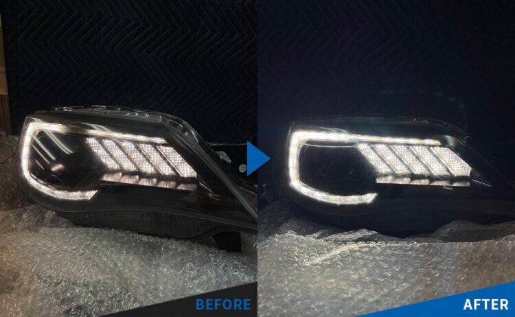 WRXデイライトled球切れ修理ビフォーアフター