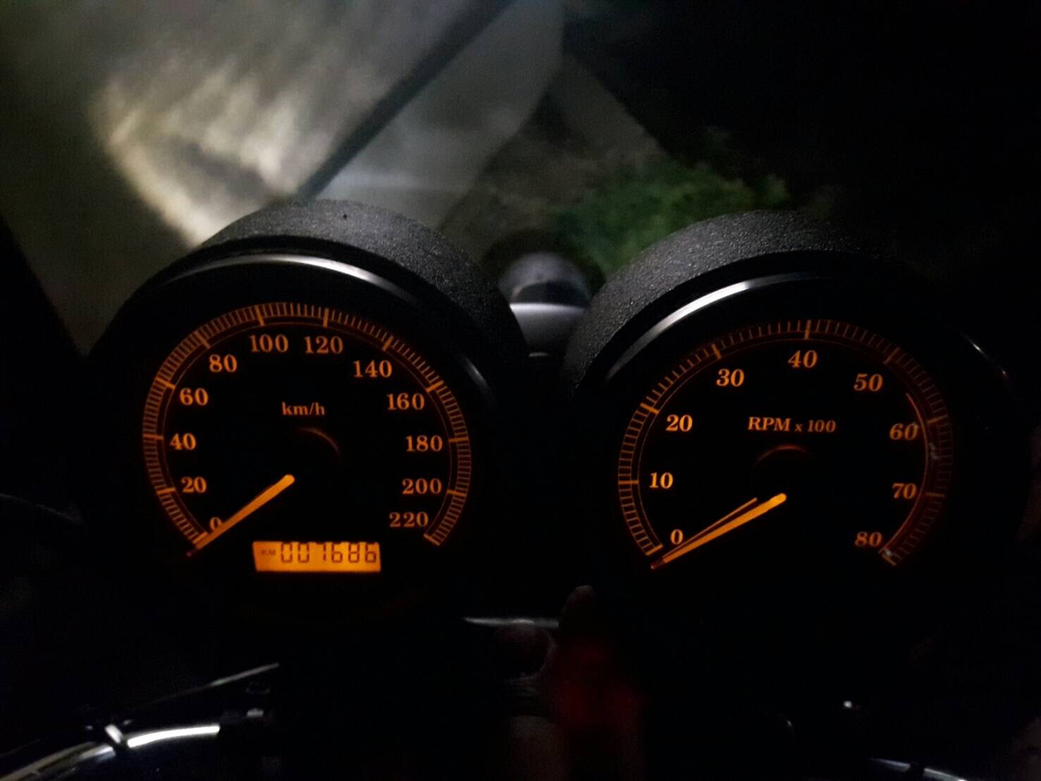 ハーレーメーターＬＥＤ打ち替え前