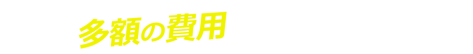 結果、多額の費用がかかってしまった！